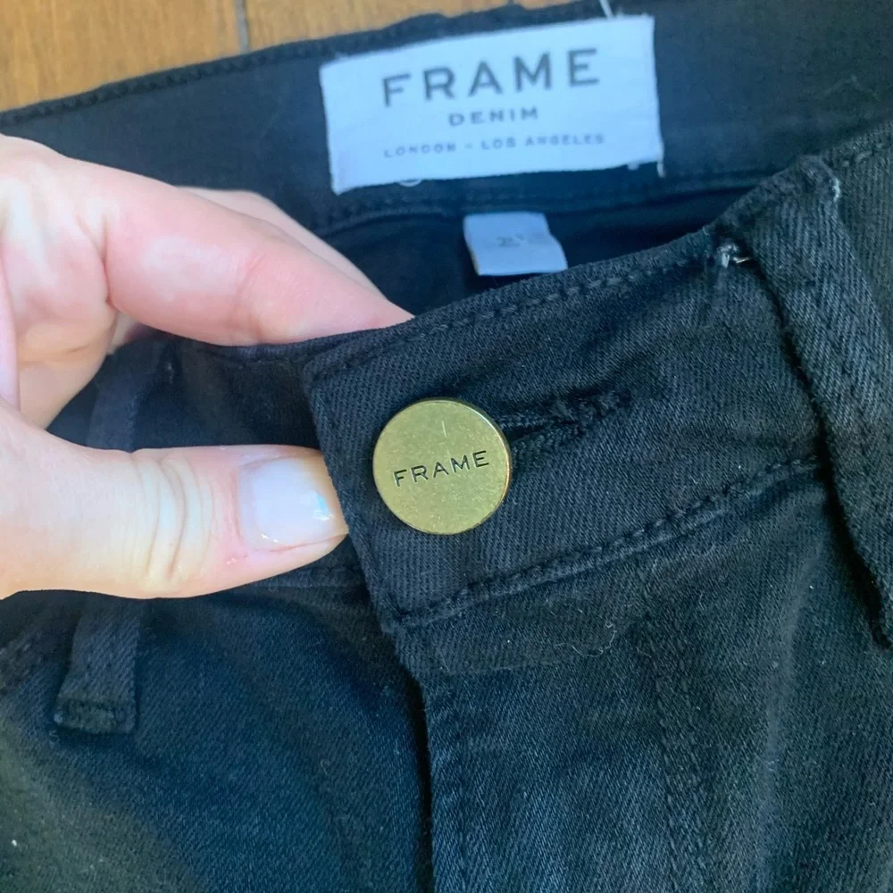 Frame Denim Le Skinny de Jeanne Black Jean 25